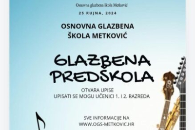 OGŠ Metković otvara upise za glazbenu predškolu