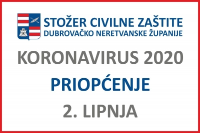 U Dubrovačko-neretvanskoj županiji niti danas nema novih slučajeva zaraze koronavirusom