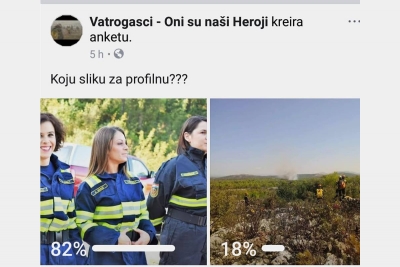 U anketi kolega vatrogasaca iz Hrvatske, članice DVD-a Metković krase naslovnu fotografiju najpopularnije stranice o vatrogastvu