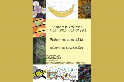 Gimnazija Metković: Večer matematike 2018.