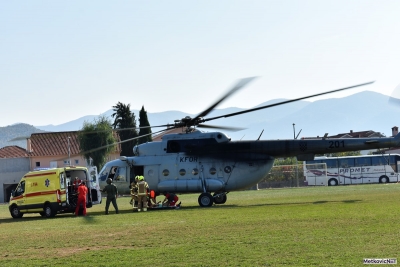 Pacijent iz Metkovića hitno helikopterom prebačen u KBC Split/FOTO/VIDEO