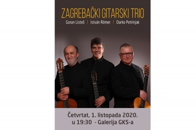 Zagrebački gitarski trio u četvrtak u Galeriji GKS-a – SLOBODAN ULAZ