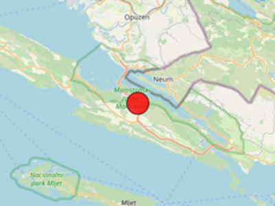 Potres  magnitude 3.0 prema Richteru zatresao Pelješac