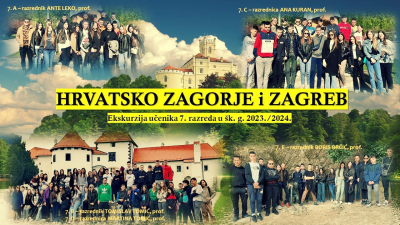 Putovanje sedmaša u Hrvatsko zagorje i Zagreb