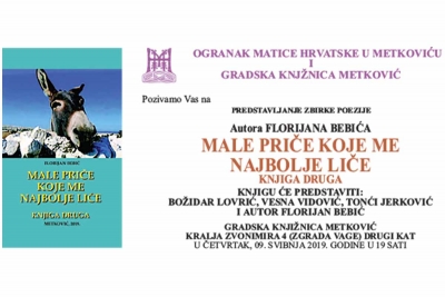 Predstavljanje zbirki poezije Florijana Bebića: &#039;Male priče koje me najbolje liče&#039;