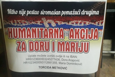 Torcida Metković od sutra prikuplja  pomoć za liječenje Dore Arapović i Marije Dominiković