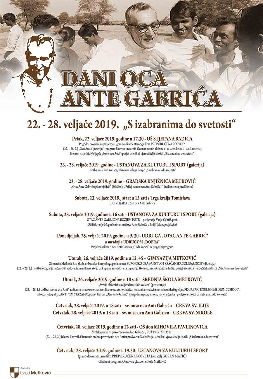 Dani oca Ante Gabrića 2019. program 3