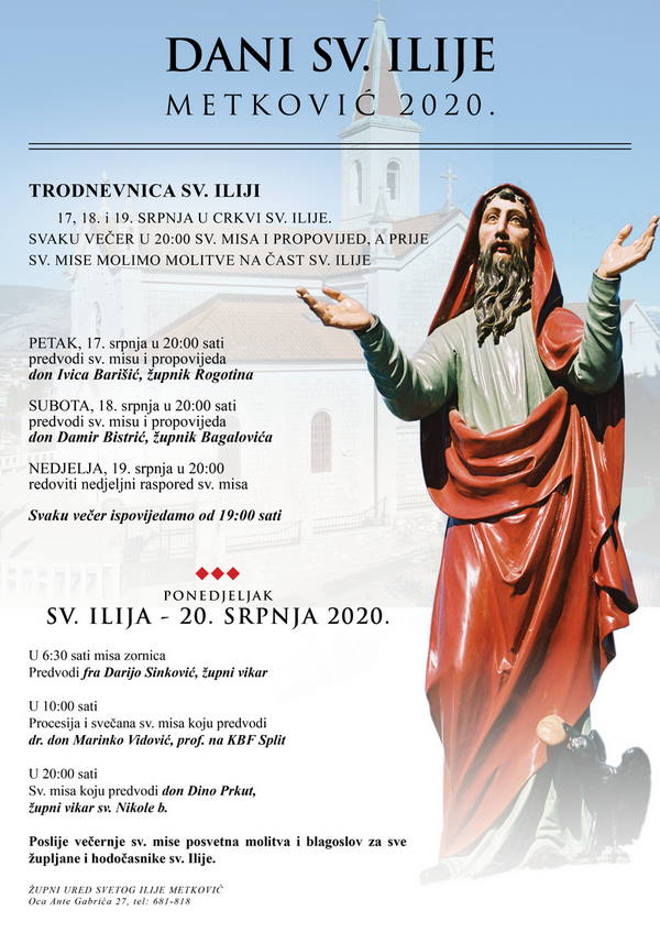 Plakat sv. Ilija 2020