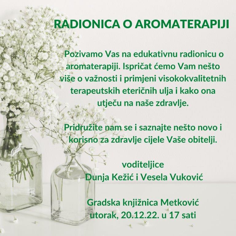 RADIONICA O AROMATERAPIJI